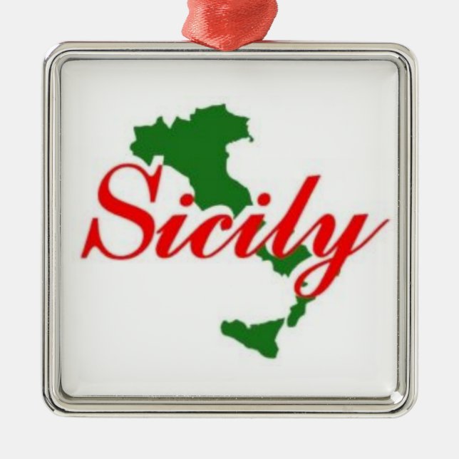 SICILIA - EL ORNAMENTO ITALIANO PARA TU ÁRBOL (Frente)