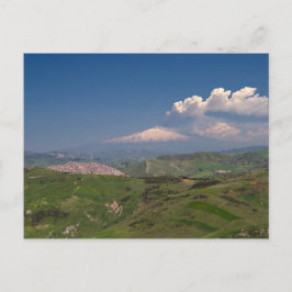 Sicilia - Erupción de la postal Etna