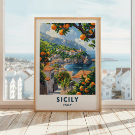 Sicilia Italia Viaje Impresión Poster Arte Pared I