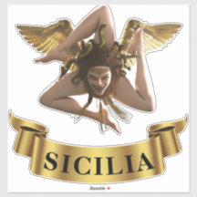 Sicilia Sicilia Trinacria Símbolo Pegatina