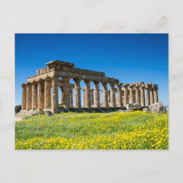 Sicilia - Templo de Hera en la postal Selinunte