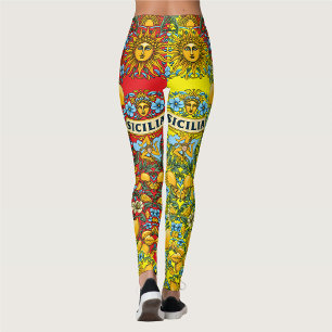 SICILIA Trinacria Colores sicilianos Leggings