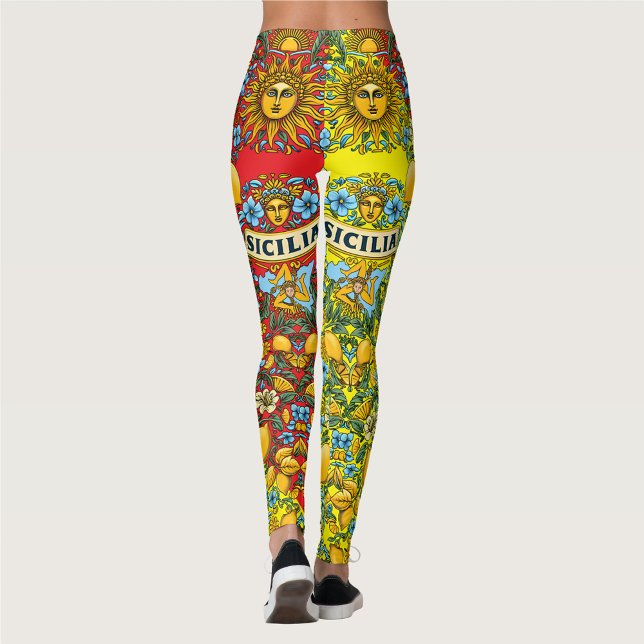 SICILIA Trinacria Colores sicilianos Leggings (Subido por el creador)