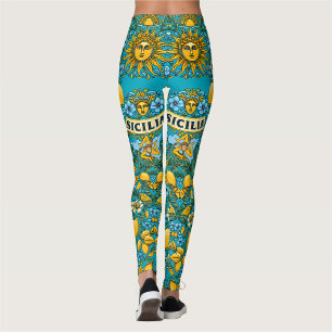 SICILIA Trinacria Colores sicilianos Leggings