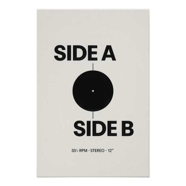 Side A - Side B - Vinyl - Poster (Anverso)