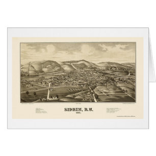 Sidney, mapa panorámico de NY - 1887