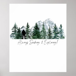 Siempre buscando y explorando la impresión Sasquat