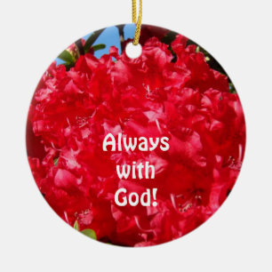 Siempre con Dios! adornos colgantes Rhodies rojas