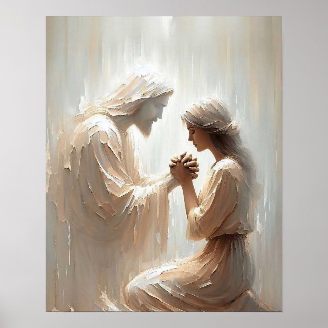 Siempre contigo, arte cristiano, Jesús y mujer (Frente)