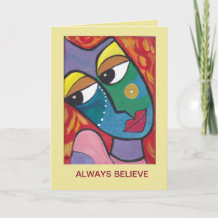 Siempre crea una tarjeta de felicitación Inspirado