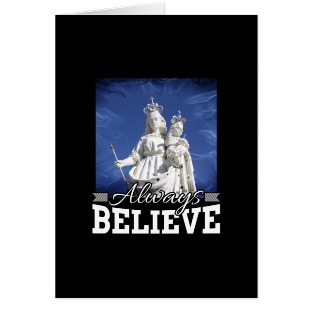 Siempre creas a Mary Baby Jesus Navidades Cita (Frente)