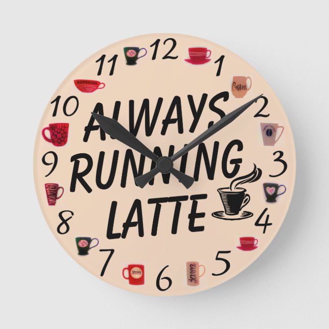 Siempre ejecutando reloj de pared lata (Anverso)