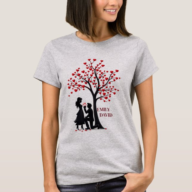 Siempre el amor gana Camiseta de mujer para pareja (Anverso)