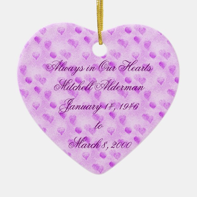 Siempre en nuestro ornamento de los corazones (Frente)