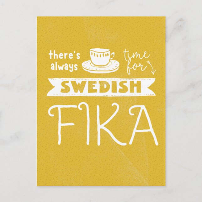 Siempre es hora de la postal sueca de Fika (Anverso)