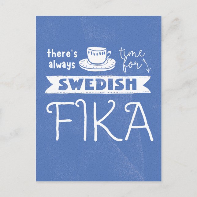 Siempre es hora de la postal sueca de Fika (Anverso)