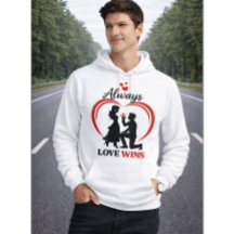 Siempre Gana el Amor Sudadera Romántica Unisex par