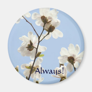 ¡Siempre! imán Flores de Magnolia Blanca Primavera