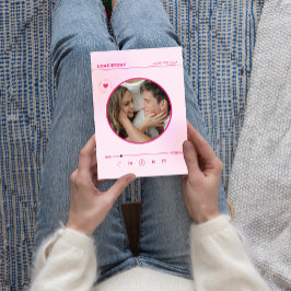 Siempre Love Pink Heart Photo Valentines Card