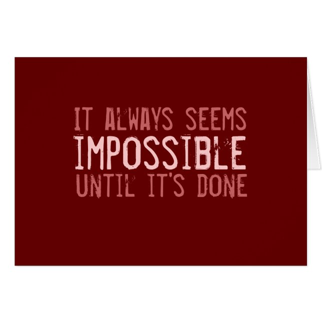 Siempre parece imposible... (Anverso (Horizontal))