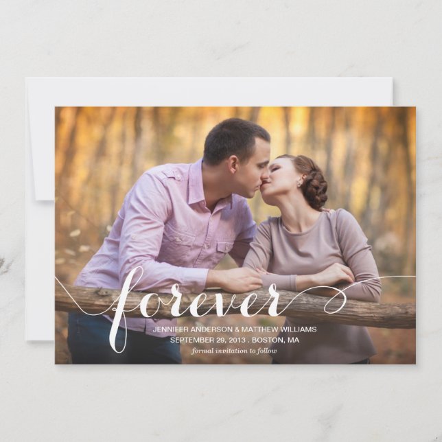 SIEMPRE & POR SIEMPRE | ANUNCIO DE GUARDAR LA FECH (Anverso)