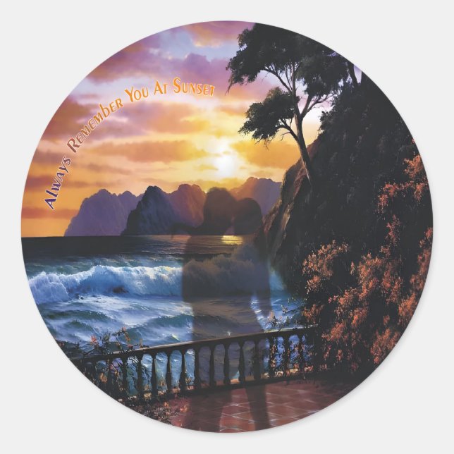 siempre te recuerdo en las pegatinas redondas clás (Anverso)