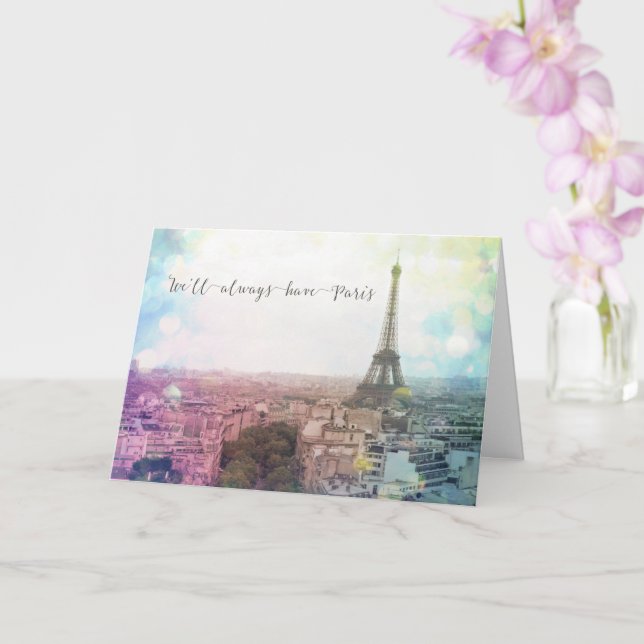 Siempre tendremos París | Tarjeta de felicitación  (Orquídea)