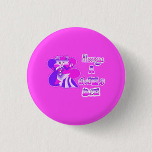 Siempre un botón rosado caliente de abeja reina