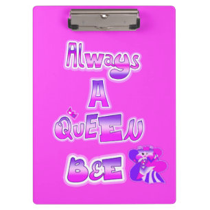 Siempre un portapapeles rosa caliente de abeja rei