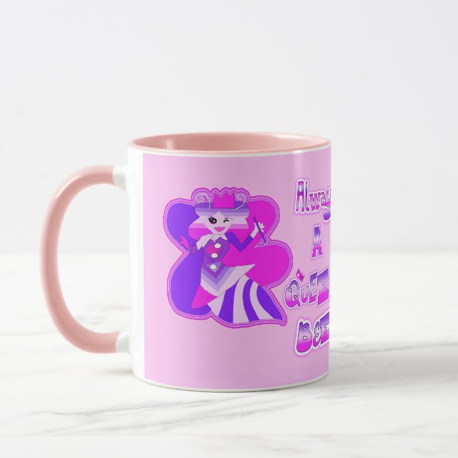 Siempre una abeja reina bebe taza rosa (Izquierda)