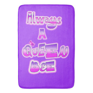 Siempre una alfombra de baño púrpura de abejas rei