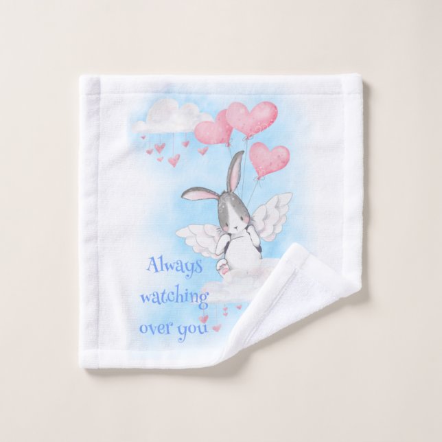 Siempre vigilando tu conejito ángel (Toallita)