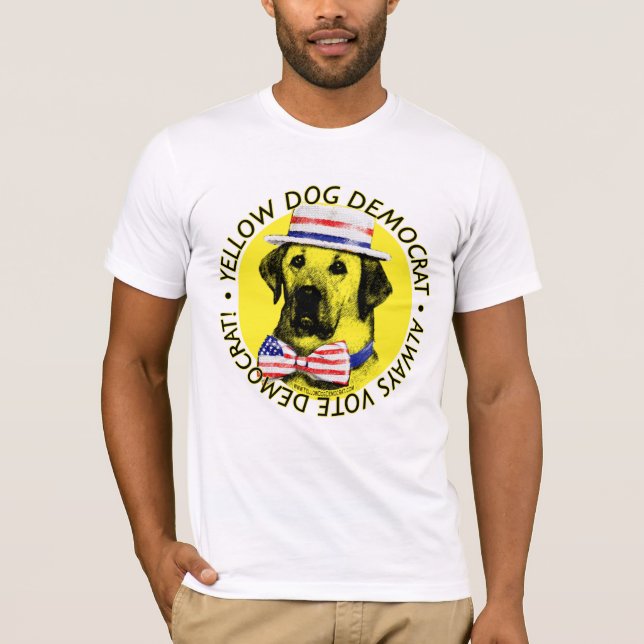Siempre voto Demócrata - camisa del perro amarillo (Anverso)