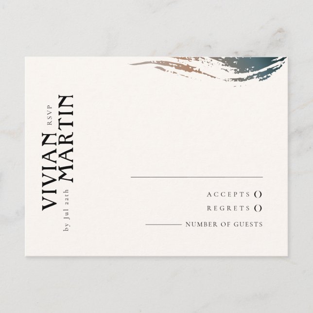 Siempre y para tarjetas RSVP de boda eterna (Anverso)