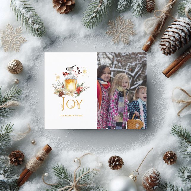 Siempreverde - Bosque de Wintertide Navidad Foto (Evergreen - Wintertide Woodland Christmas Photo Holiday Postcard)