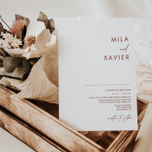 Siena Toscana | Invitación moderna a la boda mínim (Subido por el creador)