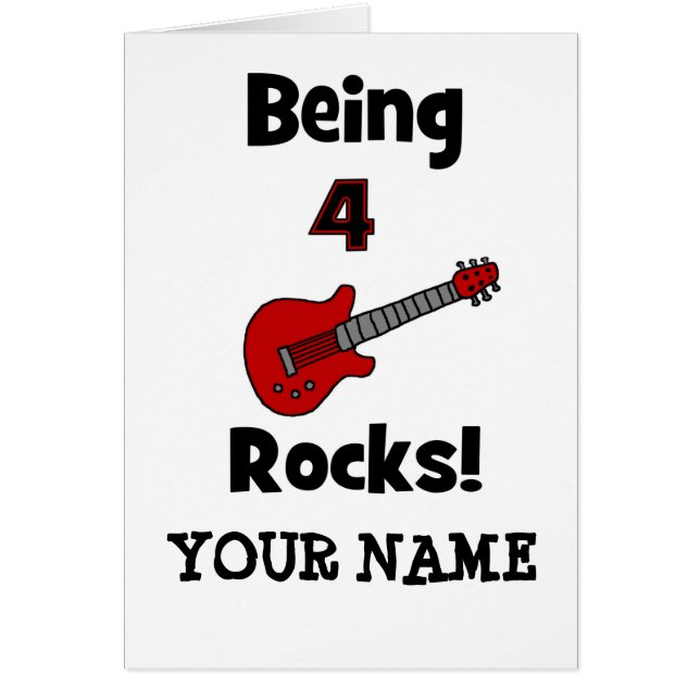 ¡Siendo 4 rocas! Diseño de la guitarra (Frente)