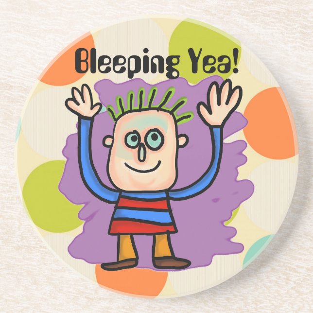 ¡Siendo Durmiente! Posavasos de arenisca (Frente)