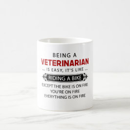 Siendo un veterinario. Son las tazas divertidas