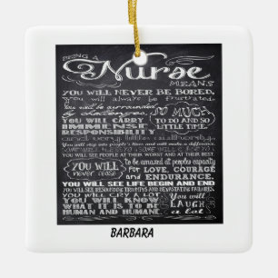 Siendo una enfermera que dice el ornamento