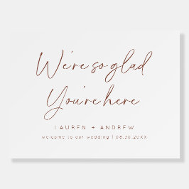 Sienna Brown Boho Nos Alegra que Estés Aquí Boda F