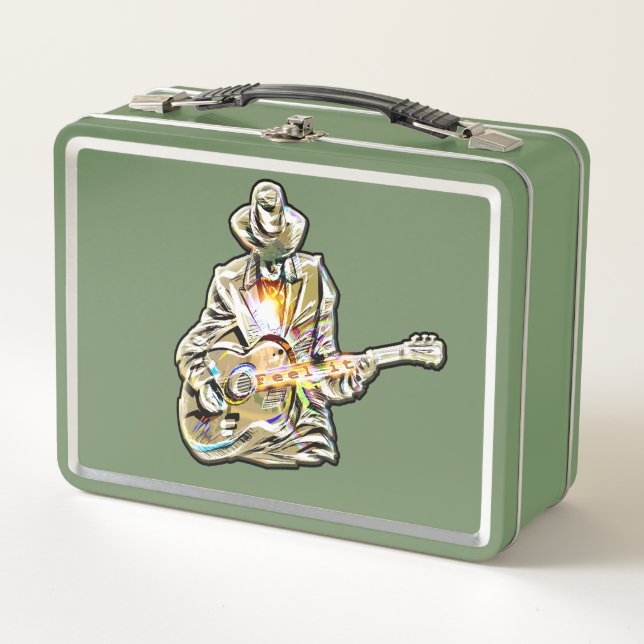 Sienta el Blues - Diseño artístico de guitarra (Anverso)