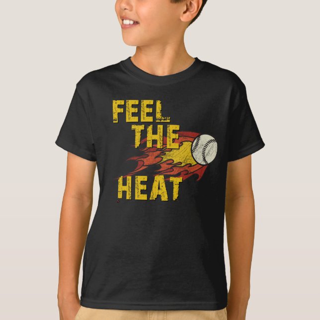 SIENTA LA CAMISETA DEL BÉISBOL DEL CALOR (Anverso)