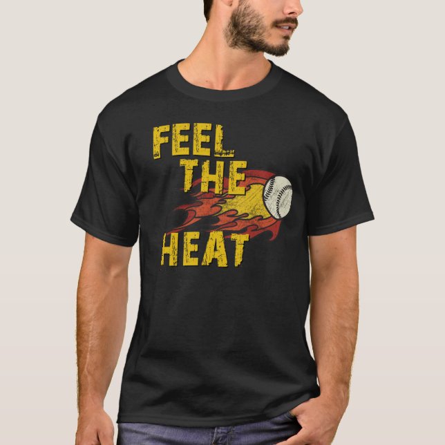 SIENTA LA CAMISETA DEL BÉISBOL DEL CALOR (Anverso)
