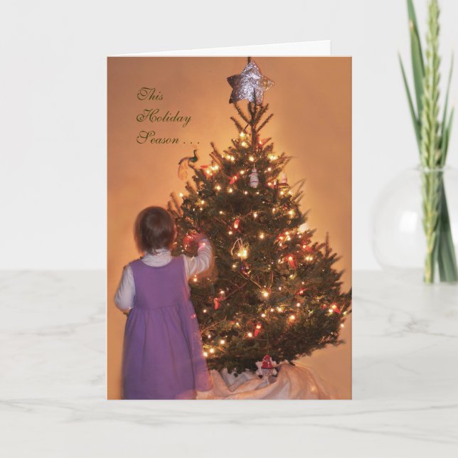 "Sienta la magia,". Tarjeta de Navidad (Anverso)