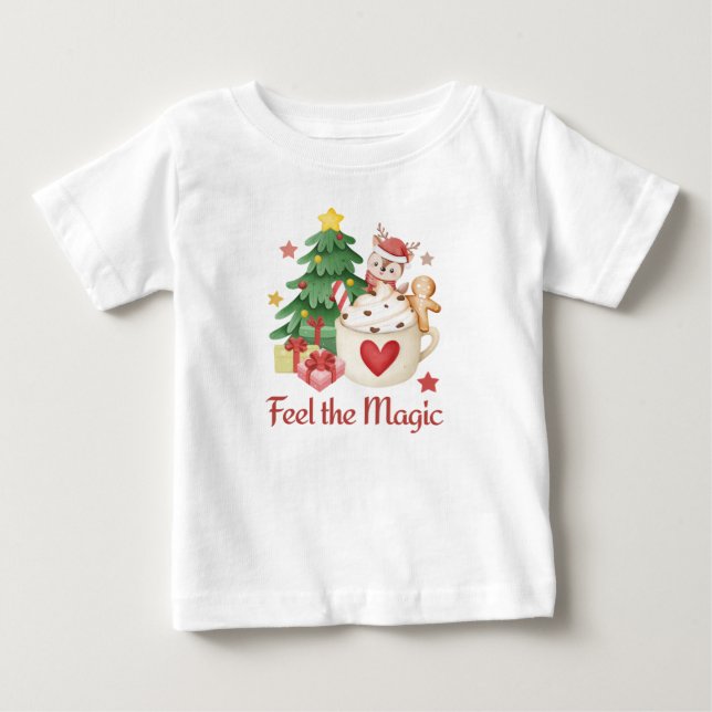 Siente a los Navidades mágicos camiseta bebé (Anverso)