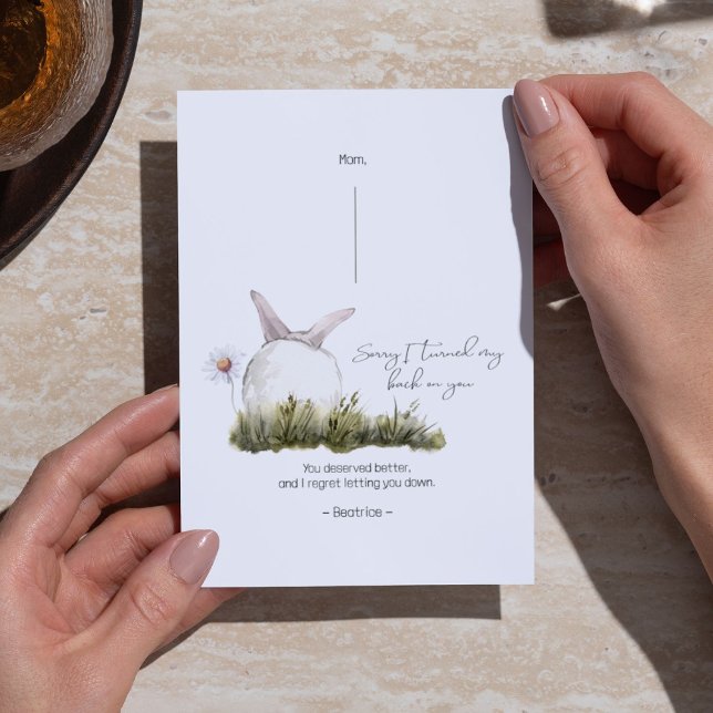 Siento Haber Girado Mi Tarjeta De Disculpa De La E (An adorable card to tell someone you really care about that you are sorry.)