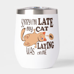 Siento haber llegado tarde cuando mi gato se posó