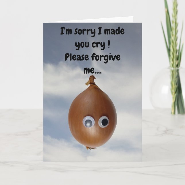 ¡Siento haberte hecho llorar! Tarjeta (Anverso)