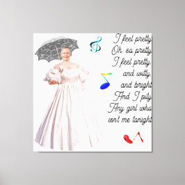 Siento la impresión de lienzo estirado en Bonito